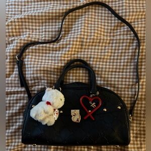 Juicy Couture Holiday in dome satchel in Black + charms